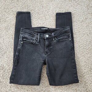 Express Mid Rise Legging Skinny Black Denim Jeans